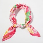 Wholesale citrus Mosaic Print Bandana Scarf Multi Use Scarf Bandana Bag Tie ETC