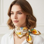 Wholesale citrus Mosaic Print Bandana Scarf Multi Use Scarf Bandana Bag Tie ETC