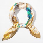 Wholesale citrus Mosaic Print Bandana Scarf Multi Use Scarf Bandana Bag Tie ETC