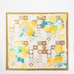 Wholesale citrus Mosaic Print Bandana Scarf Multi Use Scarf Bandana Bag Tie ETC