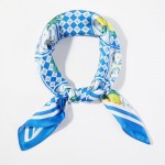 Wholesale mediterranean Mosaic Print Bandana Scarf Multi Use Scarf Bandana Bag T