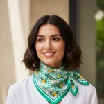 Wholesale mediterranean Mosaic Print Bandana Scarf Multi Use Scarf Bandana Bag T