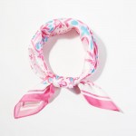 Wholesale garden Tile Mosaic Print Bandana Scarf Multi Use Scarf Bandana Bag Tie