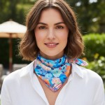 Wholesale abstract Garden Print Bandana Scarf Multi Use Scarf Bandana Bag Tie ET