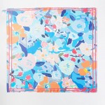 Wholesale abstract Garden Print Bandana Scarf Multi Use Scarf Bandana Bag Tie ET