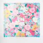 Wholesale abstract Garden Print Bandana Scarf Multi Use Scarf Bandana Bag Tie ET