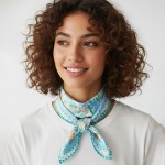 Wholesale retro Floral Print Bandana Scarf Multi Use Scarf Bandana Bag Tie ETC L