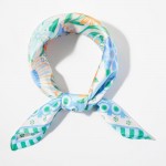 Wholesale retro Floral Print Bandana Scarf Multi Use Scarf Bandana Bag Tie ETC L