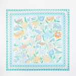 Wholesale retro Floral Print Bandana Scarf Multi Use Scarf Bandana Bag Tie ETC L