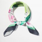 Wholesale abstract Collage Print Bandana Scarf Multi Use Scarf Bandana Bag Tie E