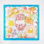 Wholesale seaside Feast Print Bandana Scarf Multi Use Scarf Bandana Bag Tie ETC