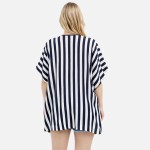 Wholesale striped Kimono Pockets One Fits Most Polyester