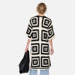Wholesale do Everything Love Square Pattern Crochet Cardigan One Fits Most Acryl