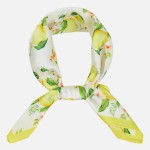 Wholesale floral Lemon Print Bandana Scarf Multi Use Scarf Bandana Bag Tie ETC L