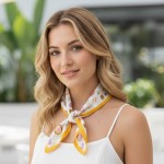 Wholesale sea Shell Starfish Print Bandana Scarf Multi Use Scarf Bandana Bag Tie