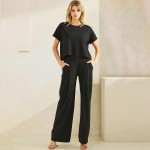 Wholesale rise Palazzo Pants Pack Elastic Free Waistband Two Side Pockets Ultra