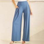 Wholesale rise Palazzo Pants Pack Elastic Free Waistband Two Side Pockets Ultra