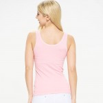 Wholesale ribbed Seamless Tank Lace Details Pack Soft Breathable Round Neck Fitt