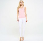 Wholesale ribbed Seamless Tank Lace Details Pack Soft Breathable Round Neck Fitt