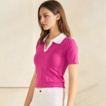 Wholesale seamless Two Collared Cropped Top Pack Nylon Spandex