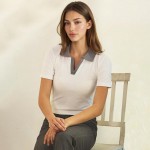 Wholesale seamless Two Collared Cropped Top Pack Nylon Spandex