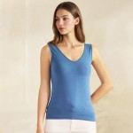 Wholesale reversible U V Neck Modal Tank Top Pack Seamless Soft Stretchy Modal S