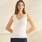 Wholesale reversible U V Neck Modal Tank Top Pack Seamless Soft Stretchy Modal S