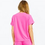 Wholesale french Terry Lounge Set Pack Top Crew Neck Rolled Sleeves Soft Breatha