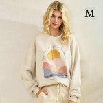 Wholesale light World Pullover Sweatshirt Crew Neck Dropped Shoulder Soft Comfy