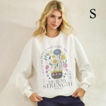 Wholesale he My Strength Pullover Sweatshirt Pack Crew Neck Dropped Shoulder Cu