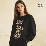 Wholesale god All Things Possible Pullover Crewneck Dropped Shoulder Relaxed Fi
