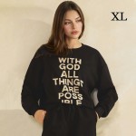 Wholesale god All Things Possible Pullover Crewneck Dropped Shoulder Relaxed Fi