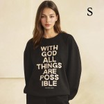 Wholesale god All Things Possible Pullover Crewneck Dropped Shoulder Relaxed Fi