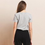 Wholesale v Neck T Shirt Pack Relaxed Straight Silhouette Cotton