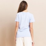 Wholesale v Neck T Shirt Pack Relaxed Straight Silhouette Cotton