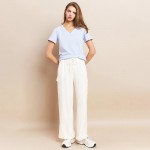 Wholesale v Neck T Shirt Pack Relaxed Straight Silhouette Cotton