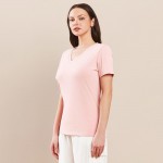 Wholesale v Neck T Shirt Pack Relaxed Straight Silhouette Cotton