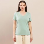Wholesale v Neck T Shirt Pack Relaxed Straight Silhouette Cotton