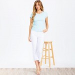 Wholesale u Neck Shirt Sleeve T Shirt Pack Body Hugging Silhouette Comfortable B