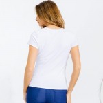 Wholesale u Neck Shirt Sleeve T Shirt Pack Body Hugging Silhouette Comfortable B