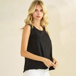 Wholesale raw Edge Tank Top Pack Round Neck Soft Touch Cotton