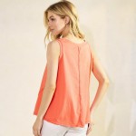 Wholesale raw Edge Tank Top Pack Round Neck Soft Touch Cotton