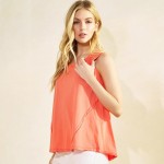 Wholesale raw Edge Tank Top Pack Round Neck Soft Touch Cotton