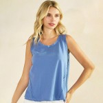 Wholesale raw Edge Tank Top Pack Round Neck Soft Touch Cotton