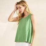 Wholesale raw Edge Tank Top Pack Round Neck Soft Touch Cotton