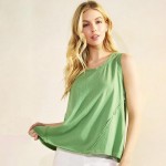 Wholesale raw Edge Tank Top Pack Round Neck Soft Touch Cotton