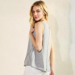 Wholesale raw Edge Tank Top Pack Round Neck Soft Touch Cotton