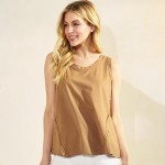 Wholesale raw Edge Tank Top Pack Round Neck Soft Touch Cotton