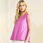 Wholesale raw Edge Tank Top Pack Round Neck Soft Touch Cotton