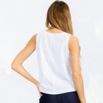 Wholesale raw Edge Tank Top Pack Round Neck Soft Touch Cotton